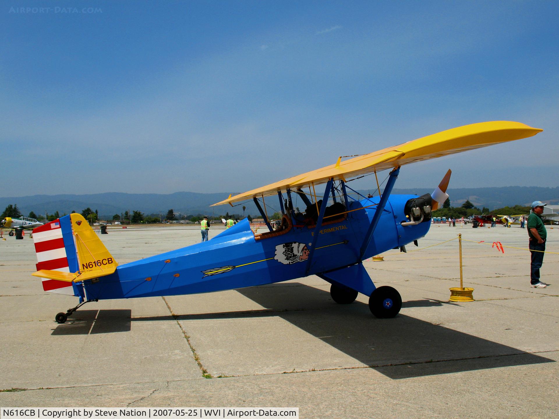 N616CB, Pietenpol (Grega) GN-1 Air Camper C/N 2986, 2005 Brewer GN-1 AIRCAMPER homebuilt in pre-WW II USAAC cs @ Watsonville, CA airshow