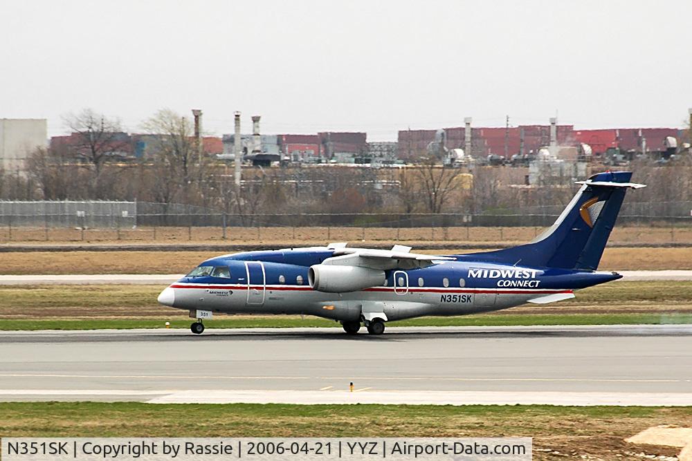 N351SK, 1999 Fairchild Dornier 328-300 328JET C/N 3108, Landing at Pearson International