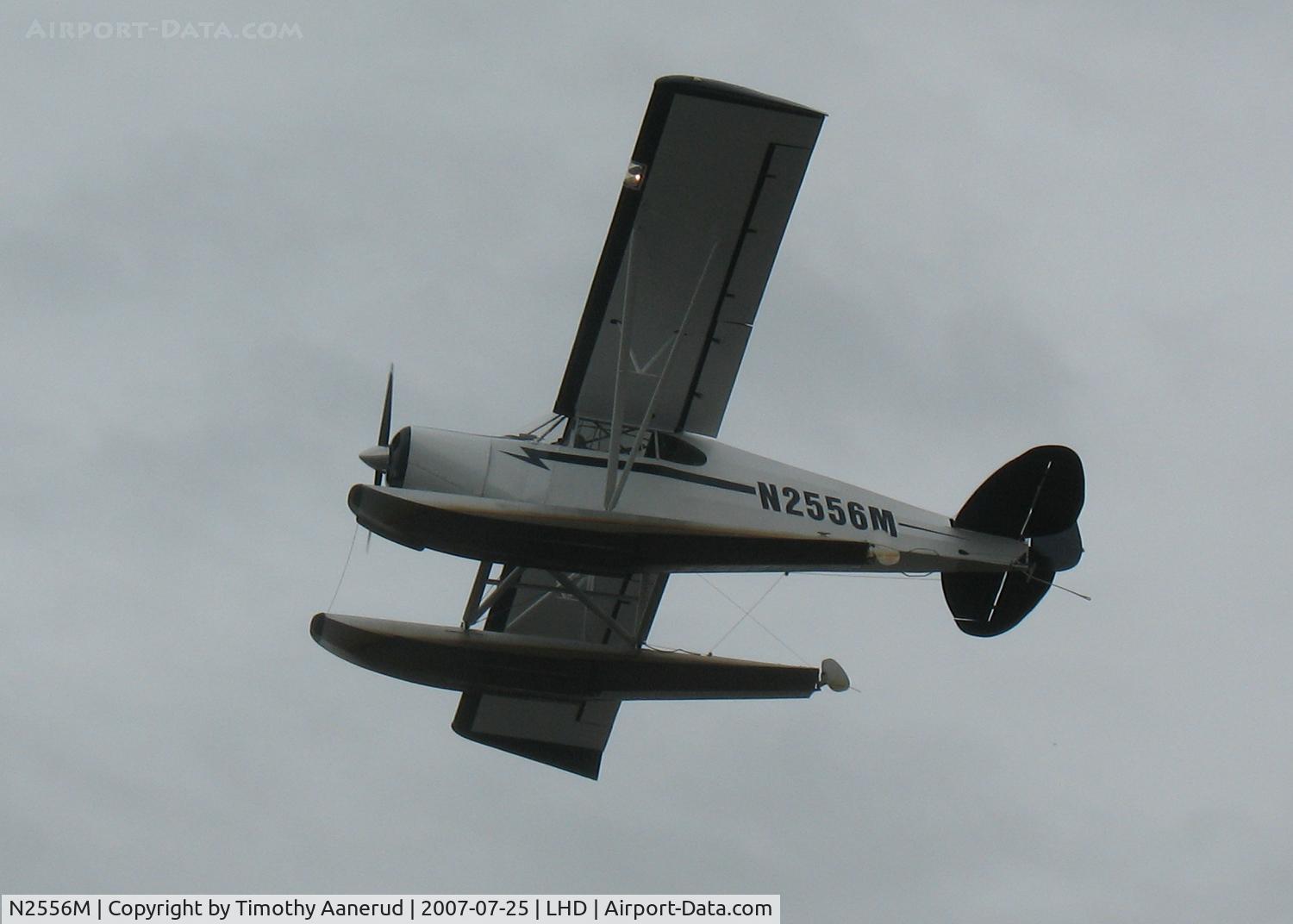 N2556M, 1946 Piper PA-12 Super Cruiser C/N 12-1040, Departing Lake Hood