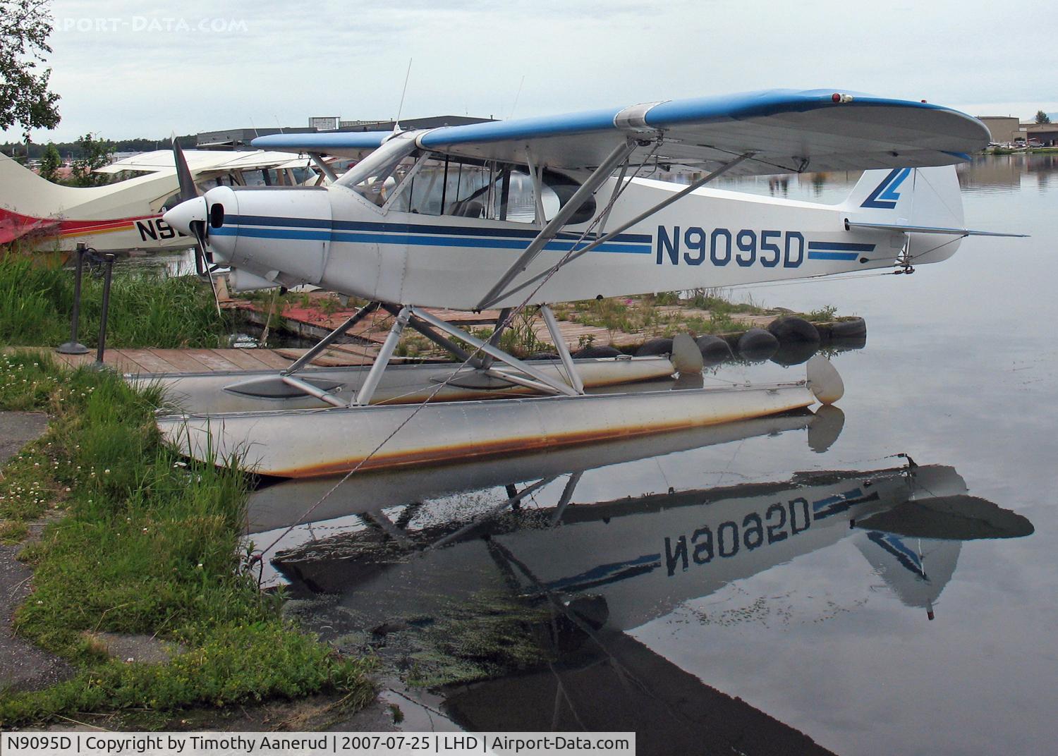 N9095D, 1958 Piper PA-18 Super Cub C/N 18-6475, Moored at Lake Hood