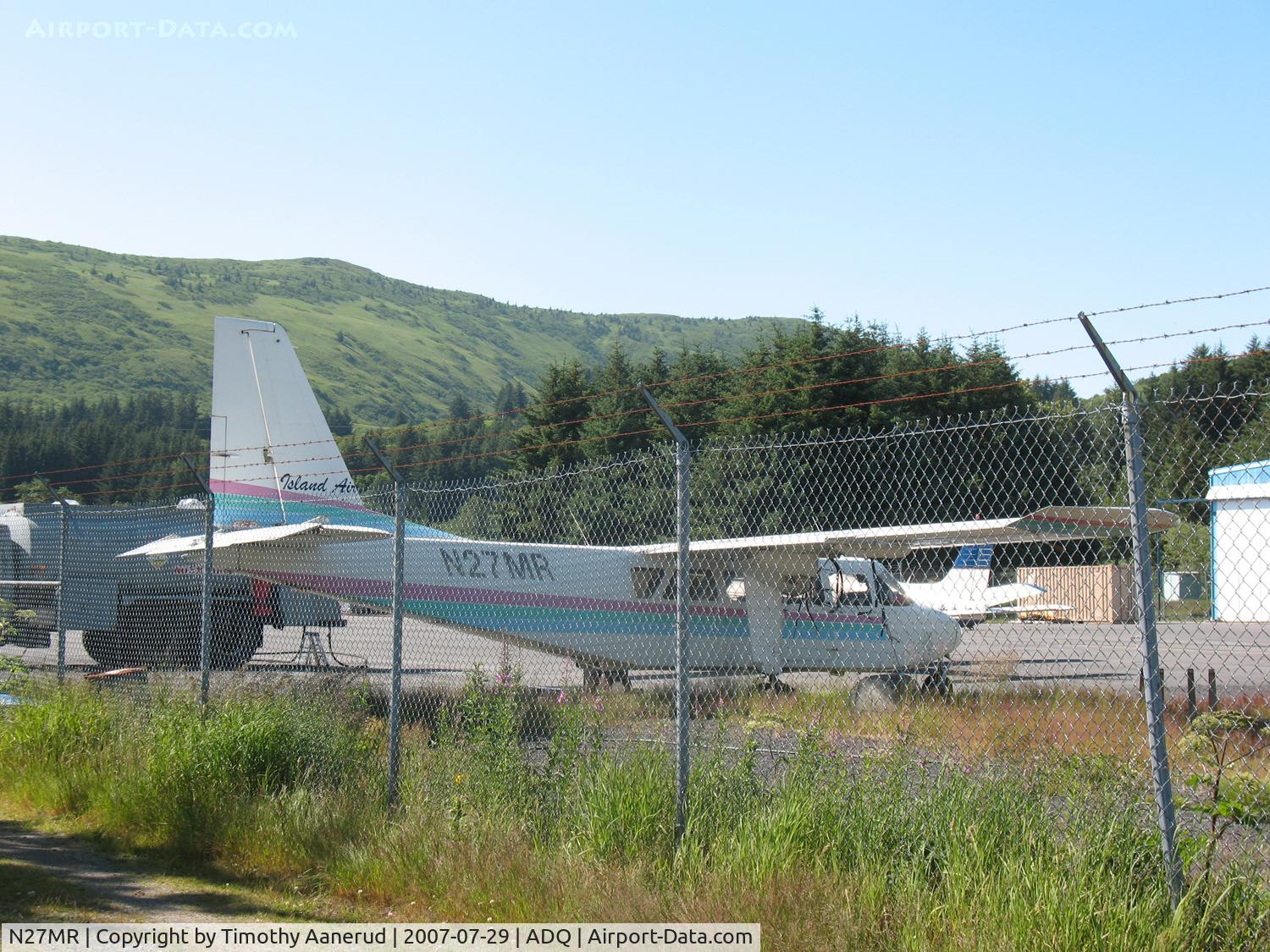 N27MR, Britten-Norman BN-2A-26 Islander C/N 884, General Aviation area at Kodiak.  I normally don't like through the fence photos; but, Britten-Norman's are uncommon.