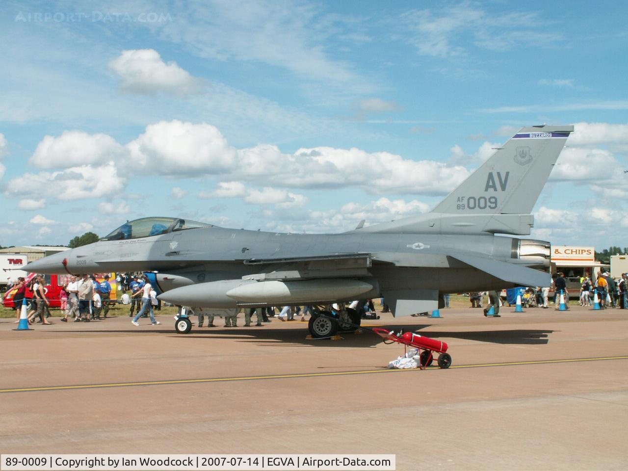 89-0009, General Dynamics F-16A Fighting Falcon C/N FA-131, F-16C/510 FS-31 FW USAF/RIAT Fairford