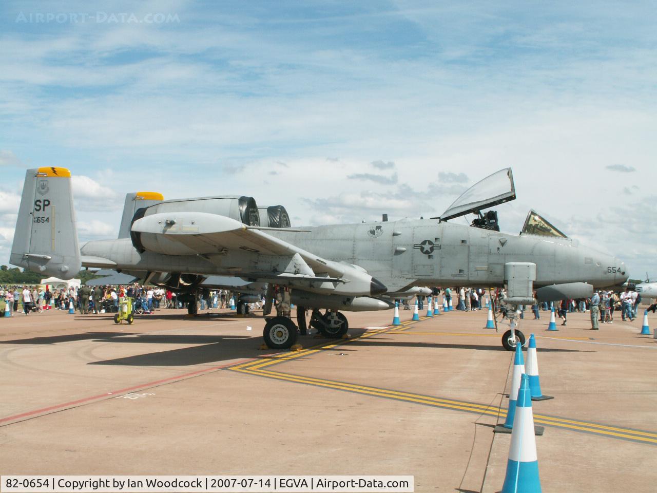 82-0654, 1982 Fairchild Republic A-10C Thunderbolt II C/N A10-0702, Fairchild A-10A/81 FS-52 FW/RIAT Fairford