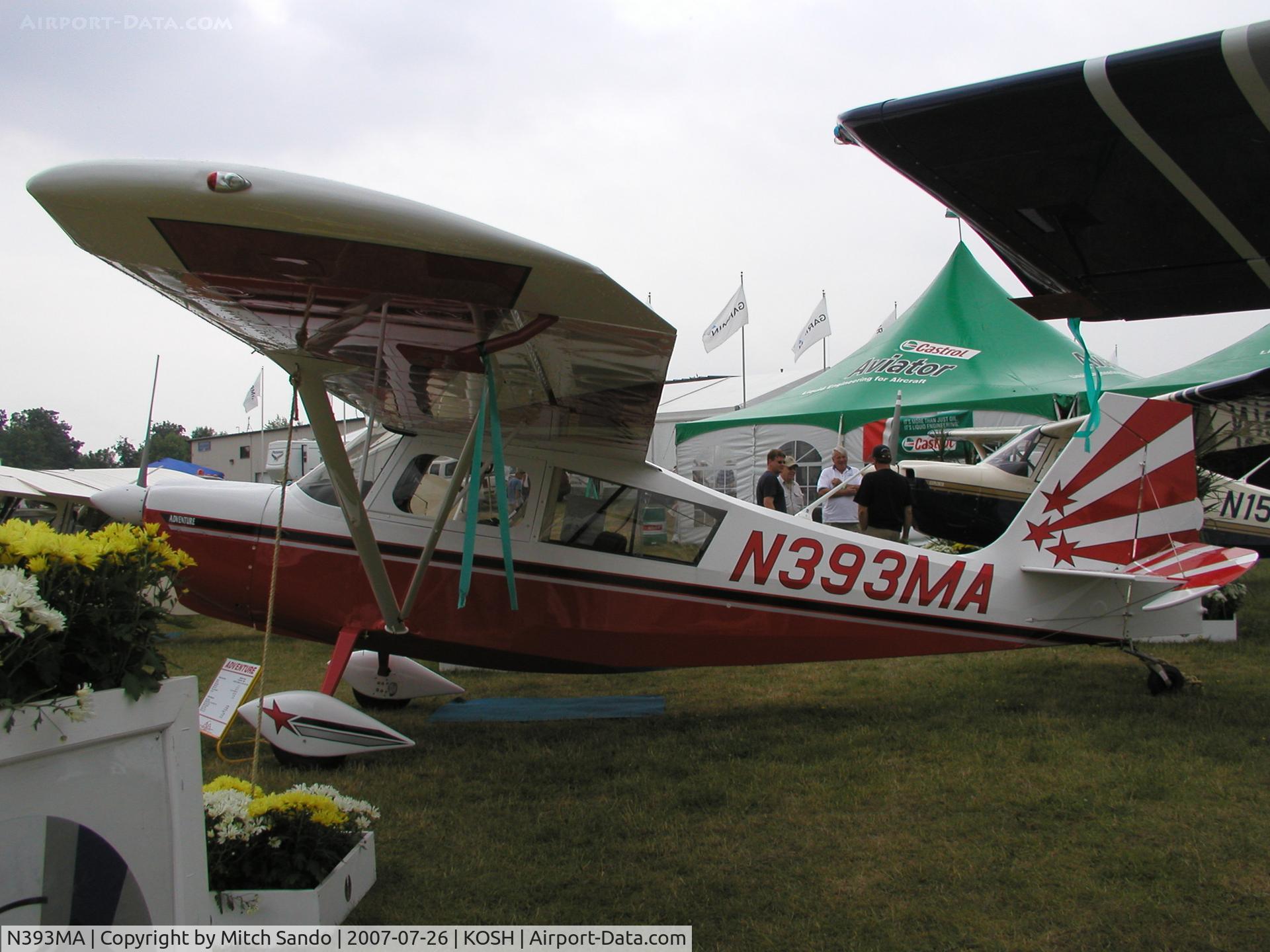 N393MA, 2007 American Champion 7GCAA Citabria C/N 514-2007, EAA AirVenture 2007.
