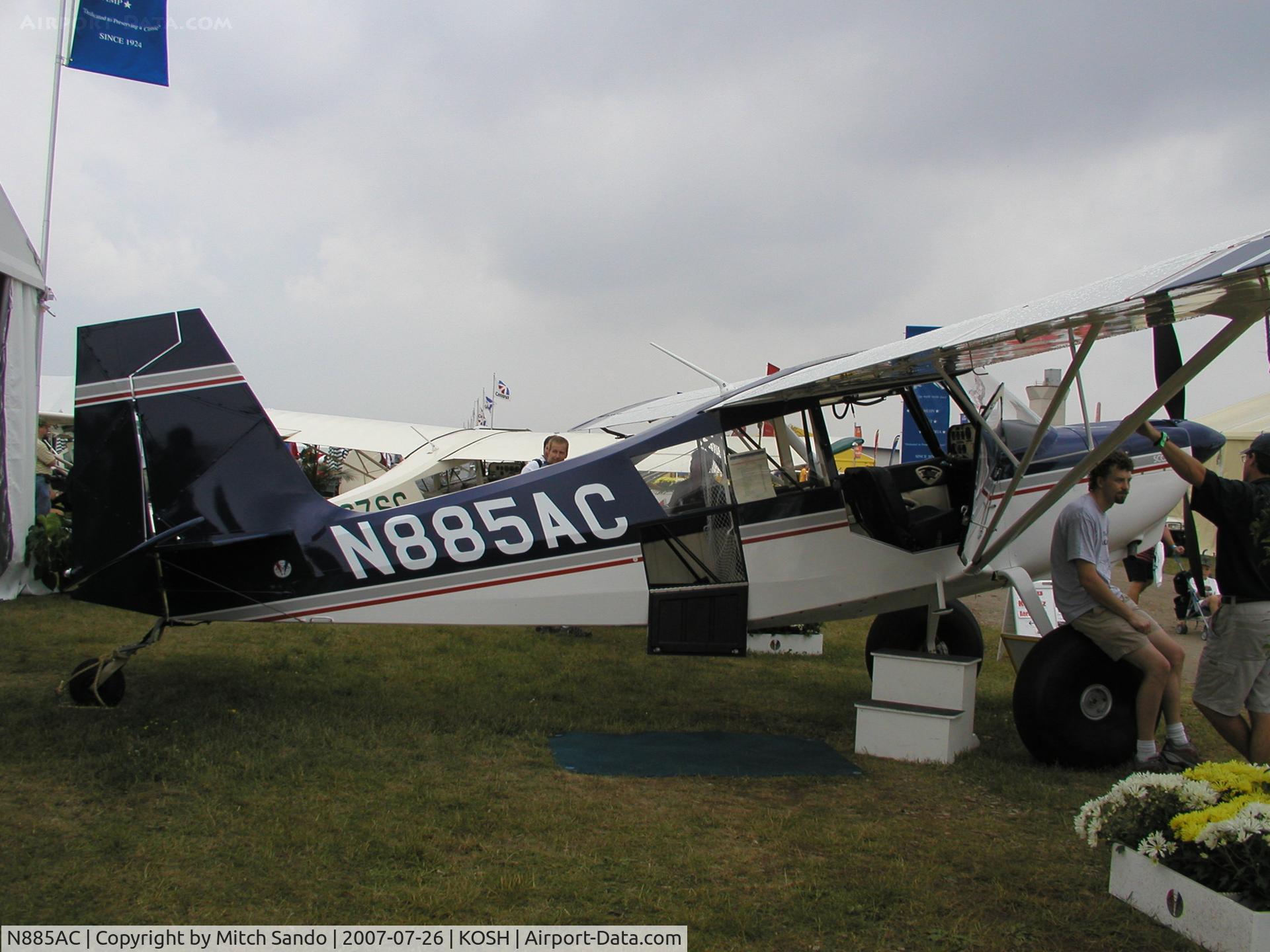 N885AC, 2007 American Champion 8GCBC Scout C/N 500-2007, EAA AirVenture 2007.
