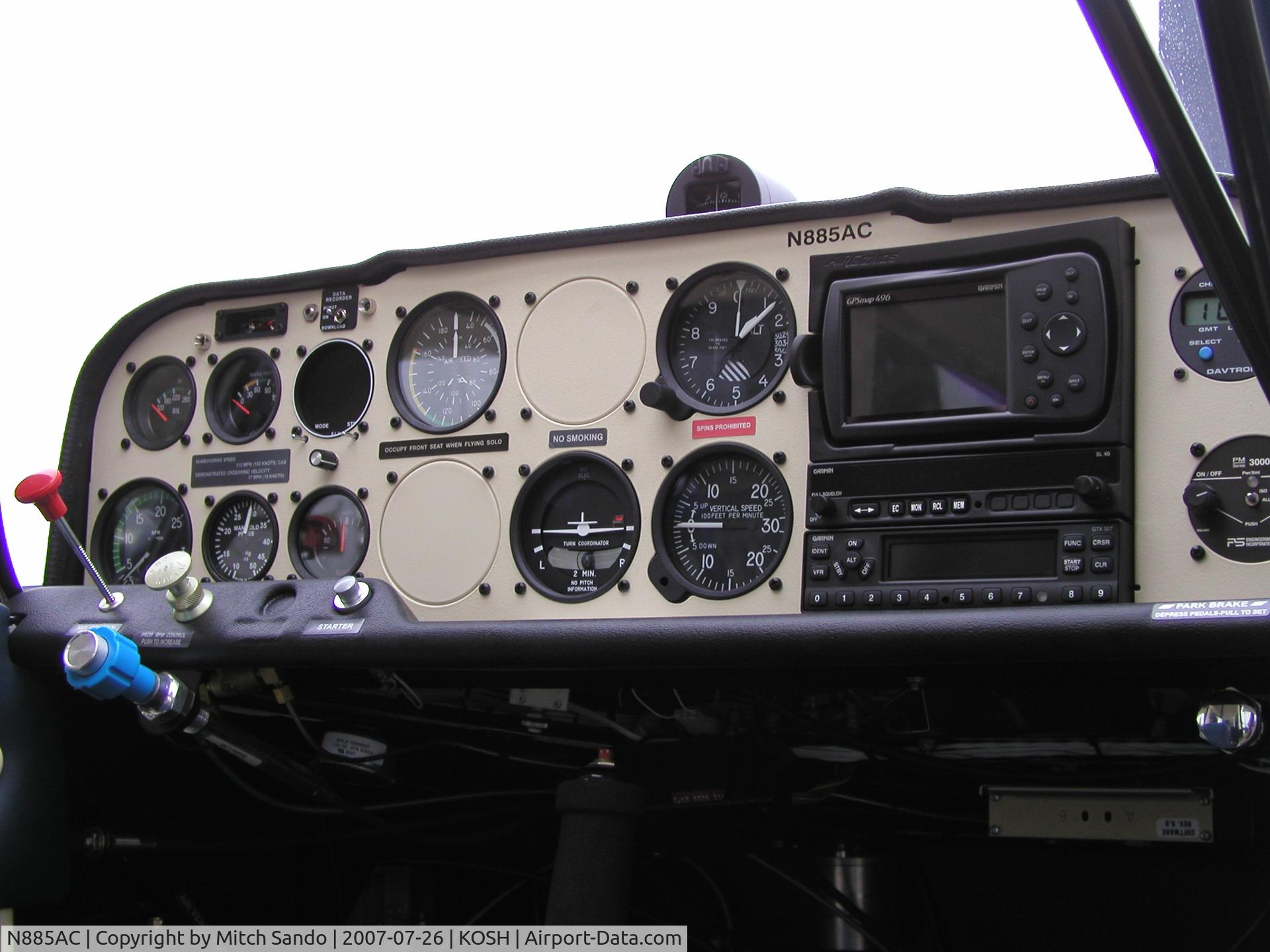 N885AC, 2007 American Champion 8GCBC Scout C/N 500-2007, EAA AirVenture 2007.