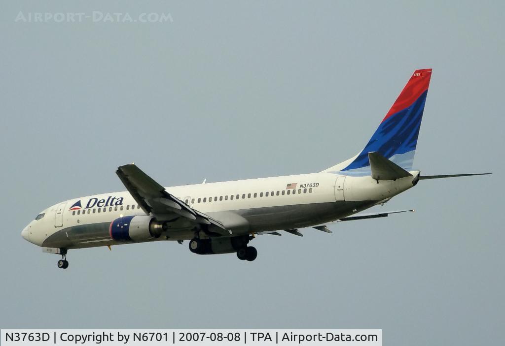 N3763D, 2001 Boeing 737-832 C/N 29629, 36l