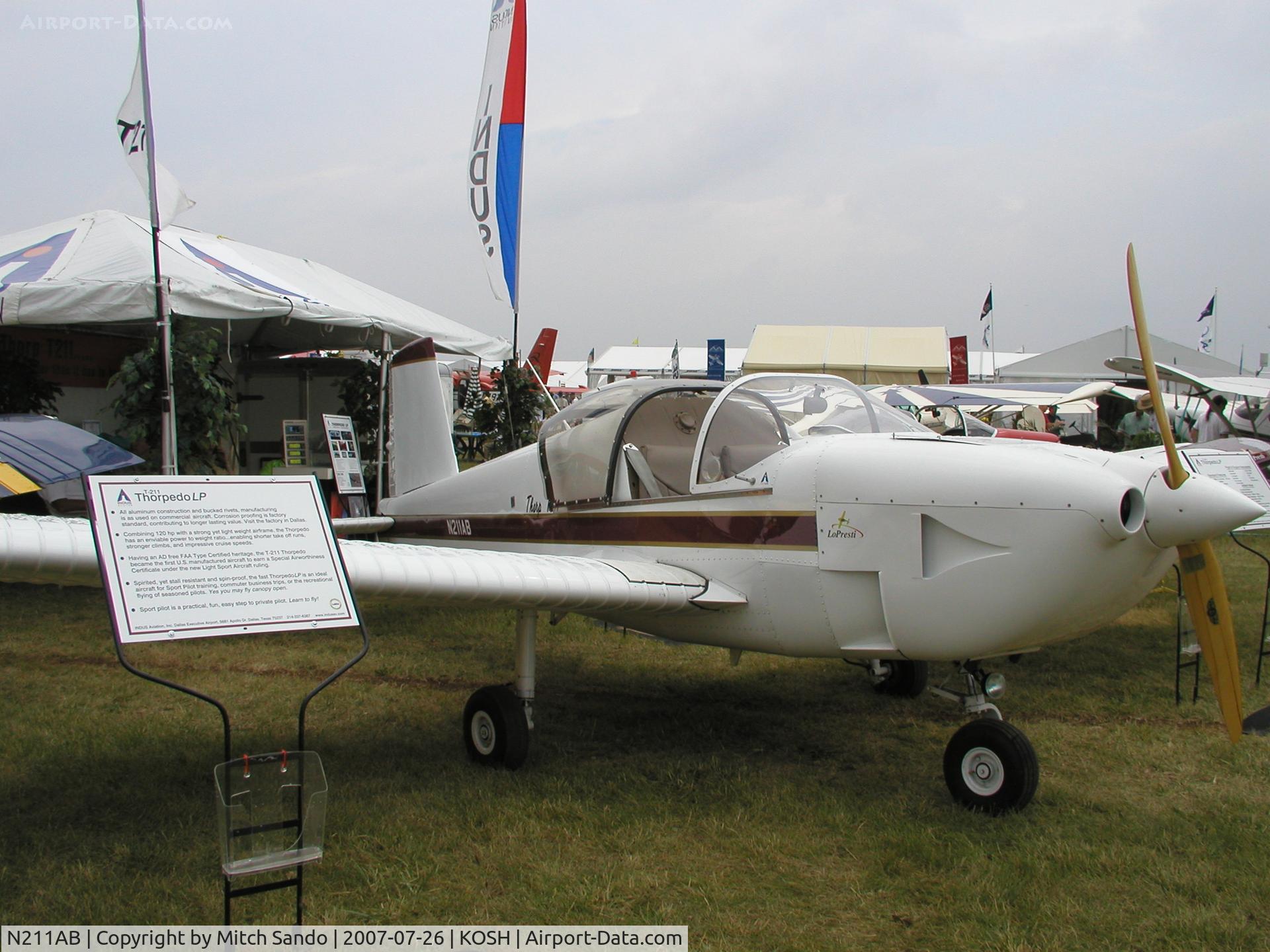 N211AB, 2005 Indus Aviation T-211 Thorpedo C/N 012S, EAA AirVenture 2007.