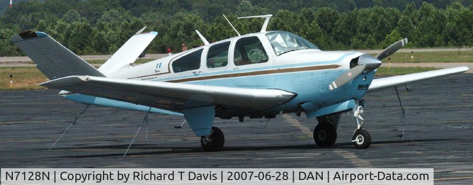 N7128N, 1967 Beech V35A Bonanza C/N D-8675, 1967 Beech V35A in Danville Va.