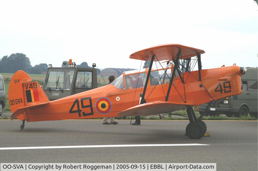 OO-SVA, 1953 Stampe-Vertongen SV-4B C/N 1191, Photoshoot Kleine Brogel.Ex V-49 BAF.