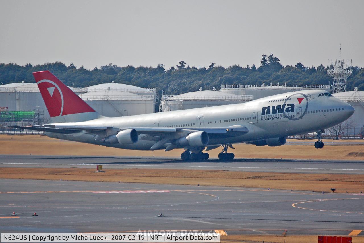 N624US, 1979 Boeing 747-251B C/N 21706, Rotating at Narita