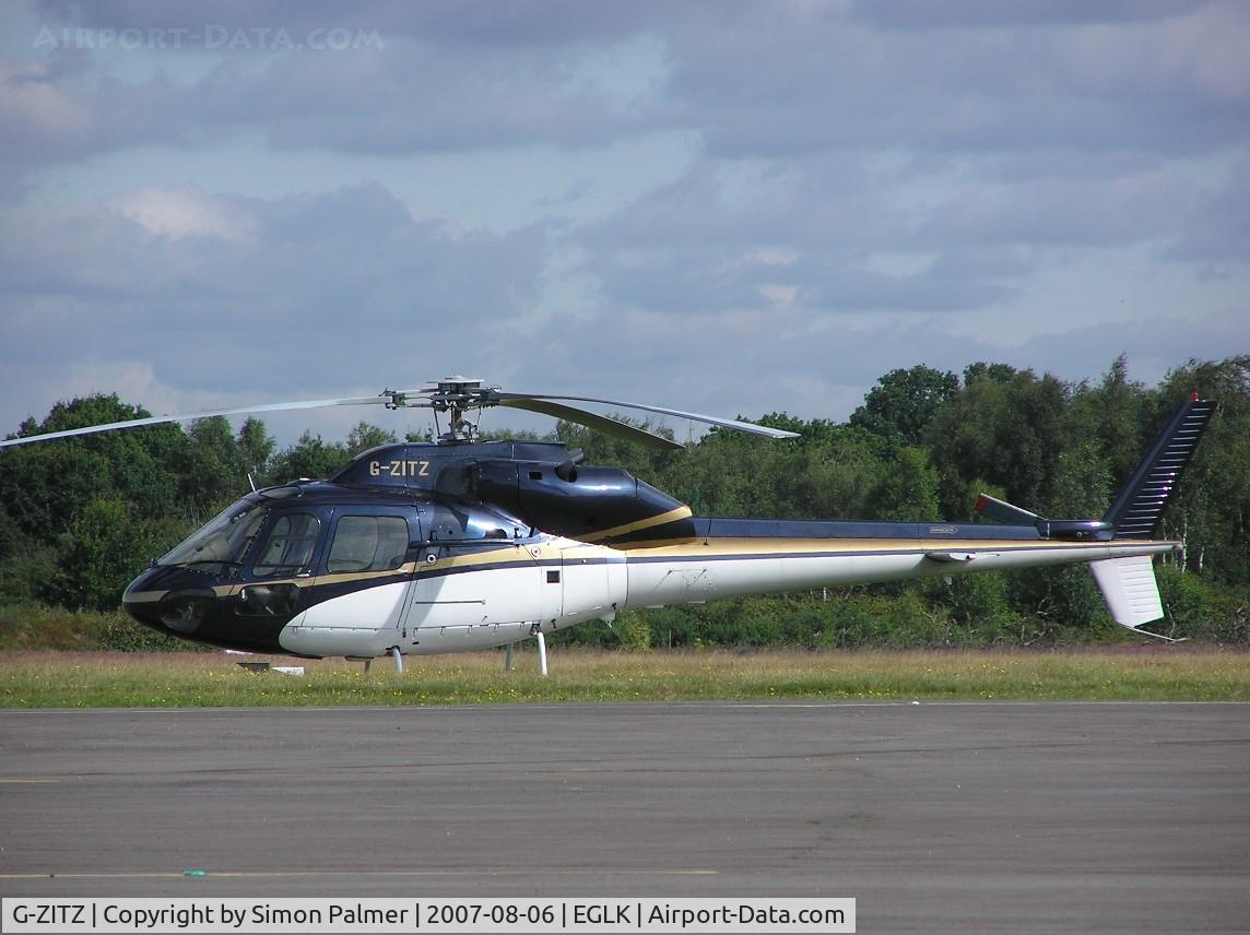 G-ZITZ, 1983 Aerospatiale AS-355F-2 Ecureuil 2 C/N 5135, Ecureuil parked at Blackbushe