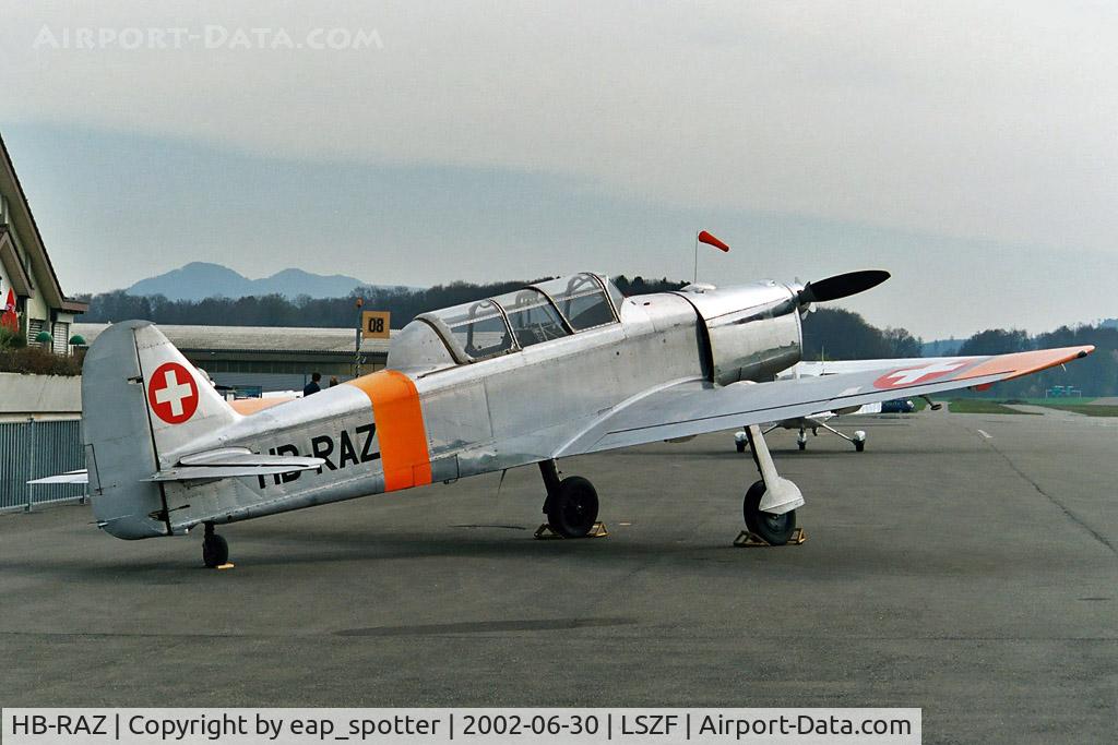HB-RAZ, 1948 Pilatus P2-05 C/N 46, parked at main apron
