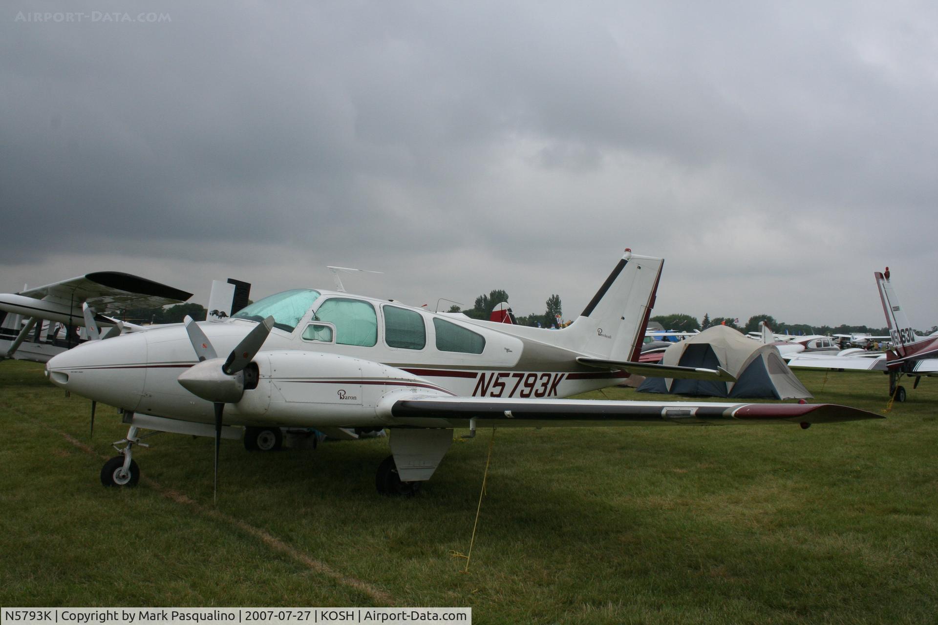 N5793K, 1964 Beech 95-B55 (T42A) Baron C/N TC-749, Beech B55