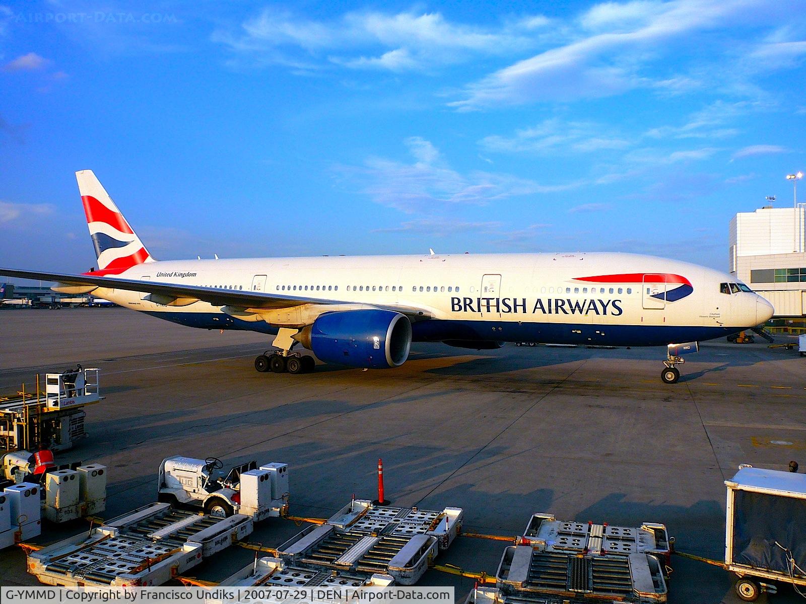 G-YMMD, 2000 Boeing 777-236 C/N 30305, British Airways 777 in from LHR.