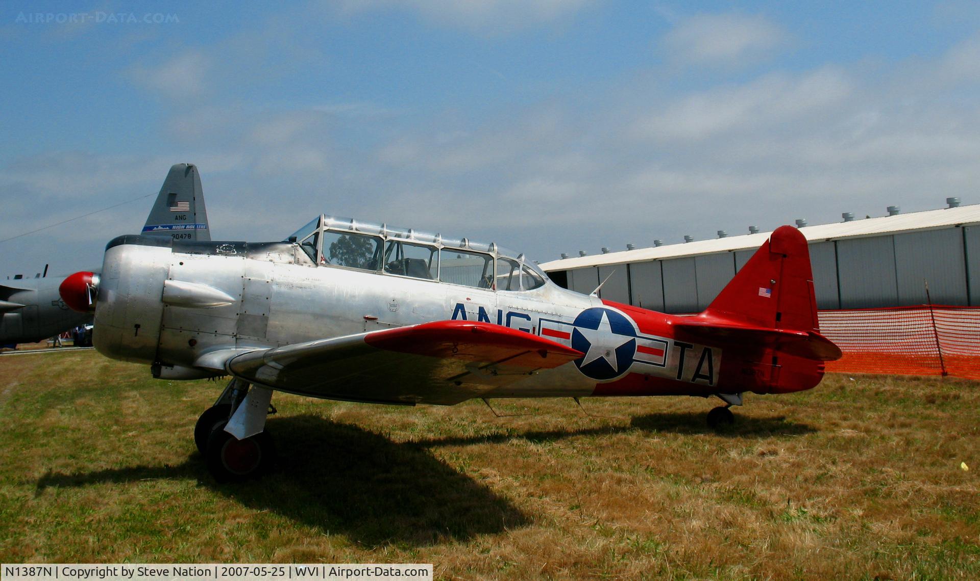 N1387N, 1952 Canadian Car & Foundry Harvard MK IV C/N CCF4-47, 1952 Canadian Car & Foundry CCF-HARVARD MK IV in ANG marks @ Watsonville, CA airshow