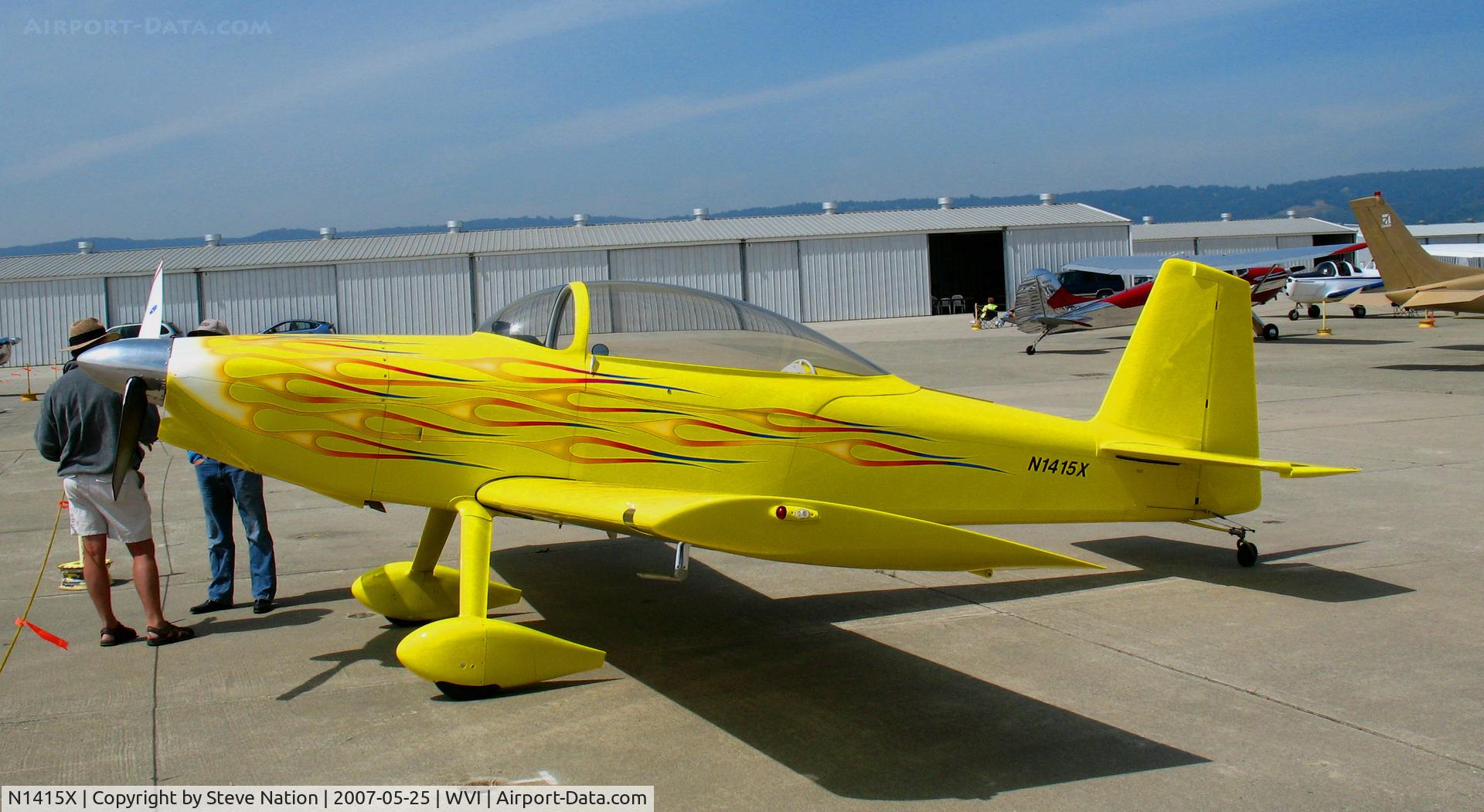 N1415X, 1999 Vans RV-8 C/N 8119, Bright yellow 1999 Combs VANS RV-8 homebuilt @ Watsonville, CA airshow
