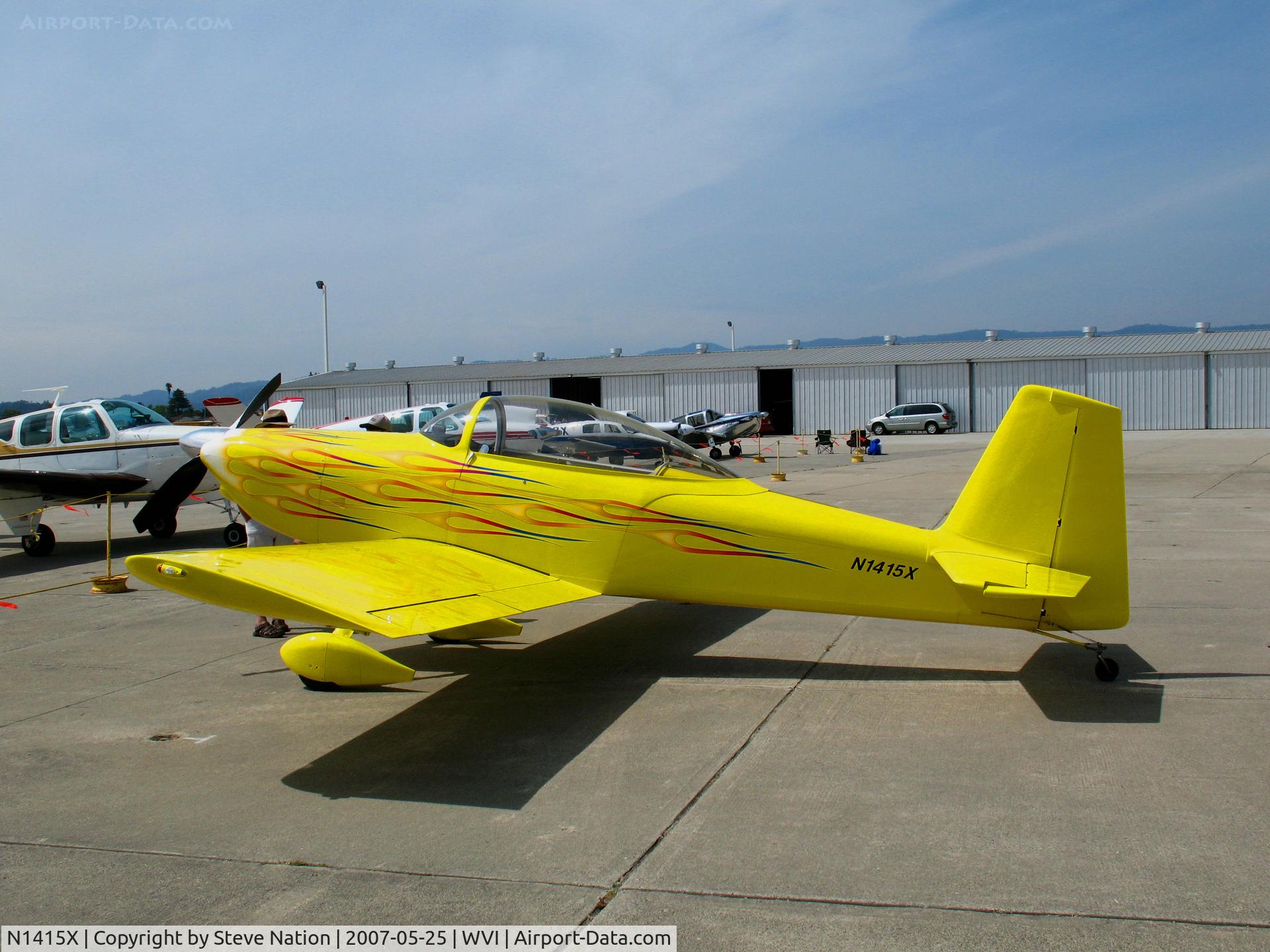 N1415X, 1999 Vans RV-8 C/N 8119, Bright yellow 1999 Combs VANS RV-8 homebuilt @ Watsonville, CA airshow