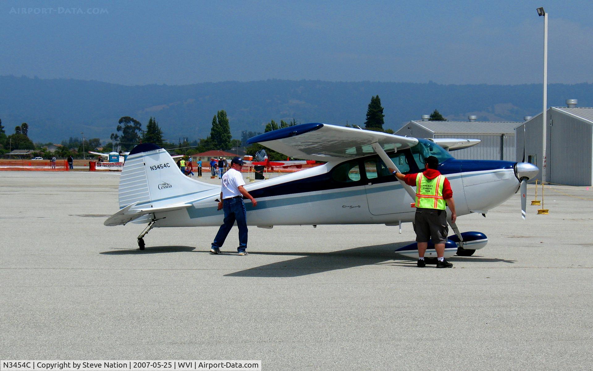 N3454C, 1954 Cessna 170B C/N 26497, 1954 Cessna 170B arriving @ Watsonville, CA airshow