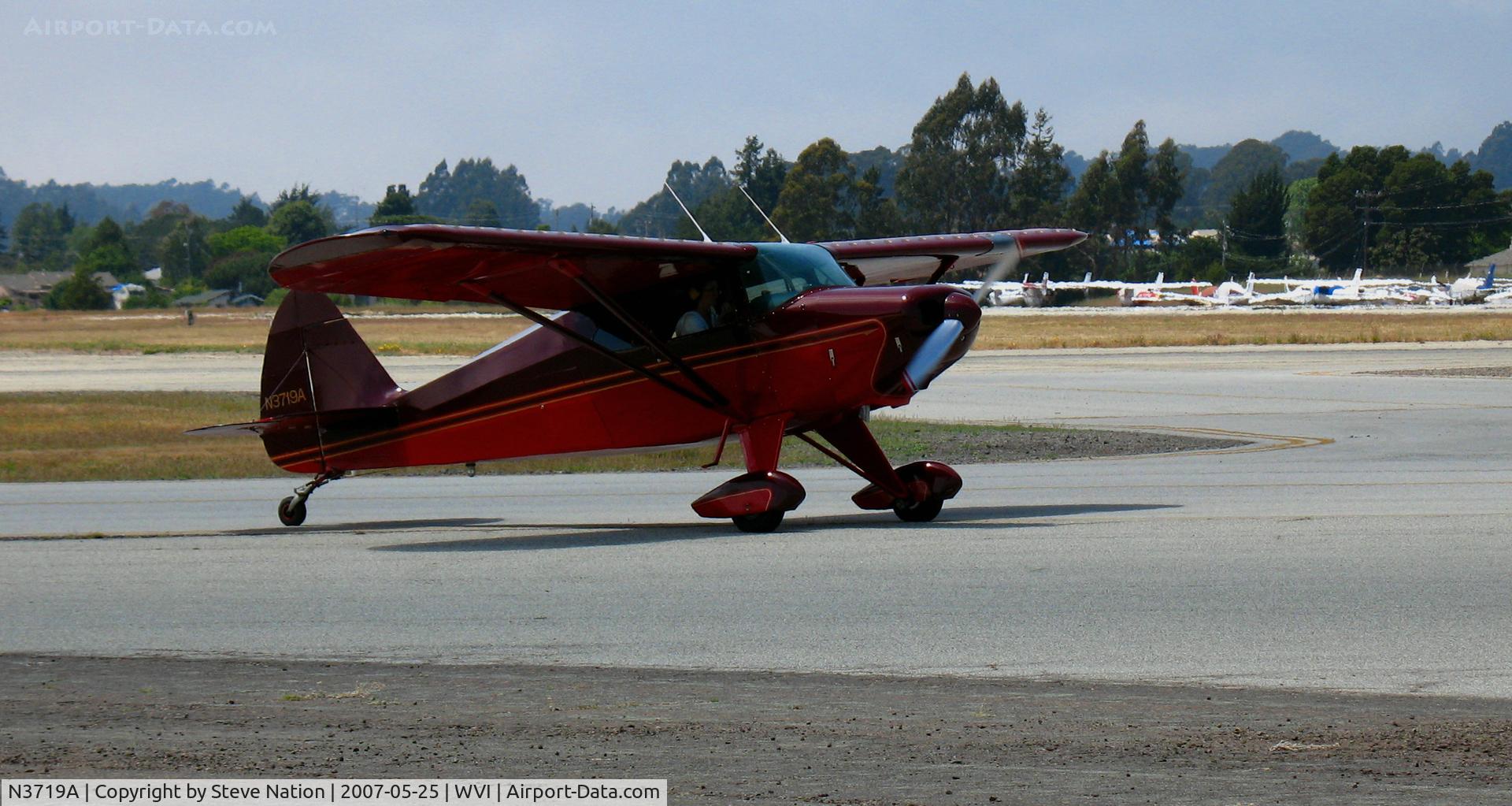 N3719A, 1954 Piper PA-22 C/N 22-1959, 1954 Piper PA-22 arriving from Riverside, CA @ Watsonville, CA airshow