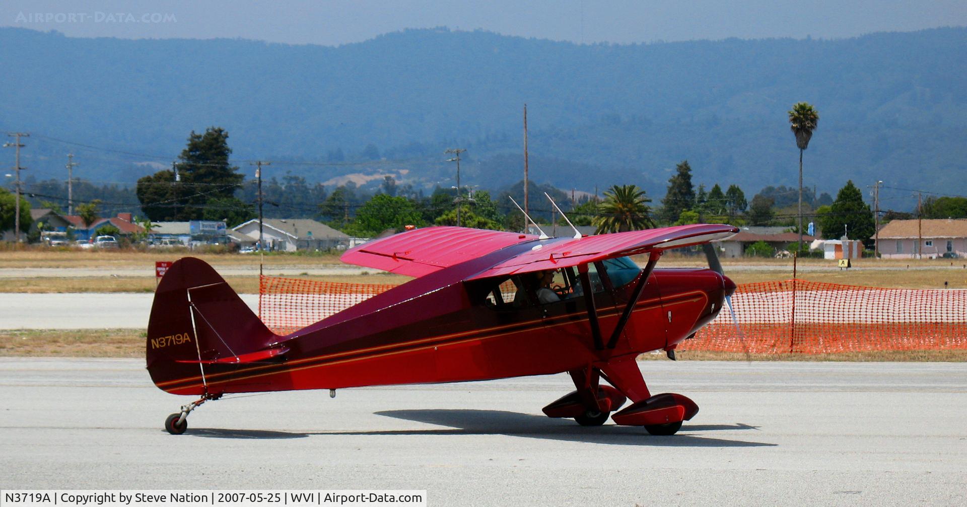 N3719A, 1954 Piper PA-22 C/N 22-1959, 1954 Piper PA-22 arriving from Riverside, CA @ Watsonville, CA airshow