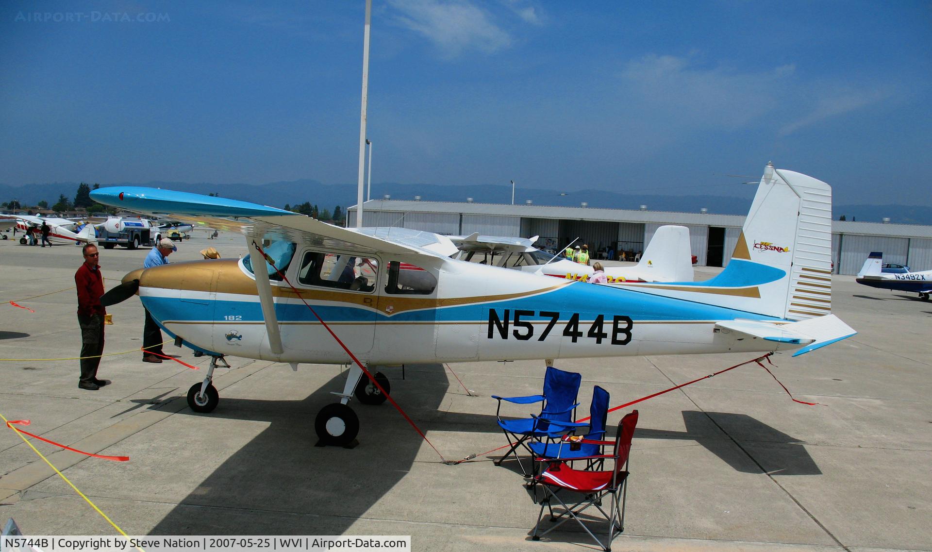 N5744B, 1956 Cessna 182 Skylane C/N 33744, Getting comfy under 