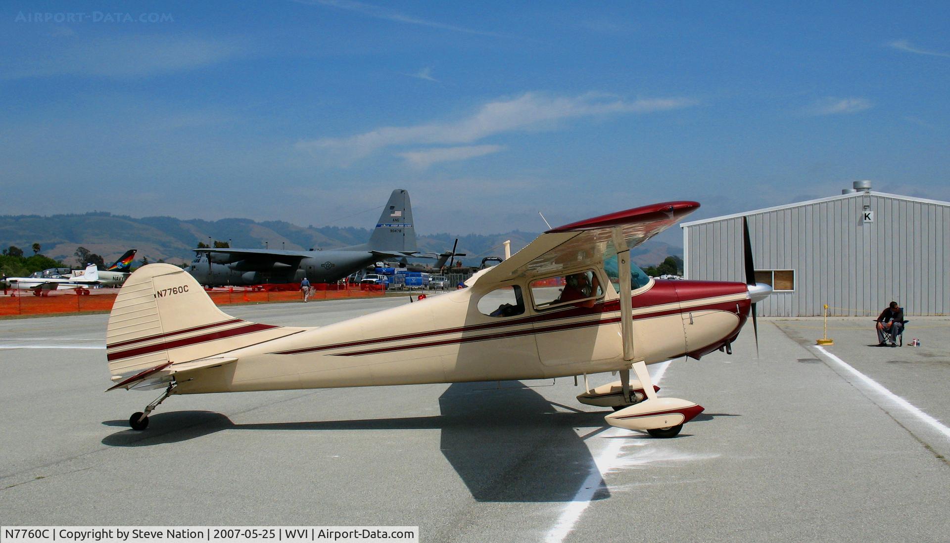 N7760C, Cessna 170B C/N 20520, Recently restored Cessna 170B @ Watsonville, CA airshow