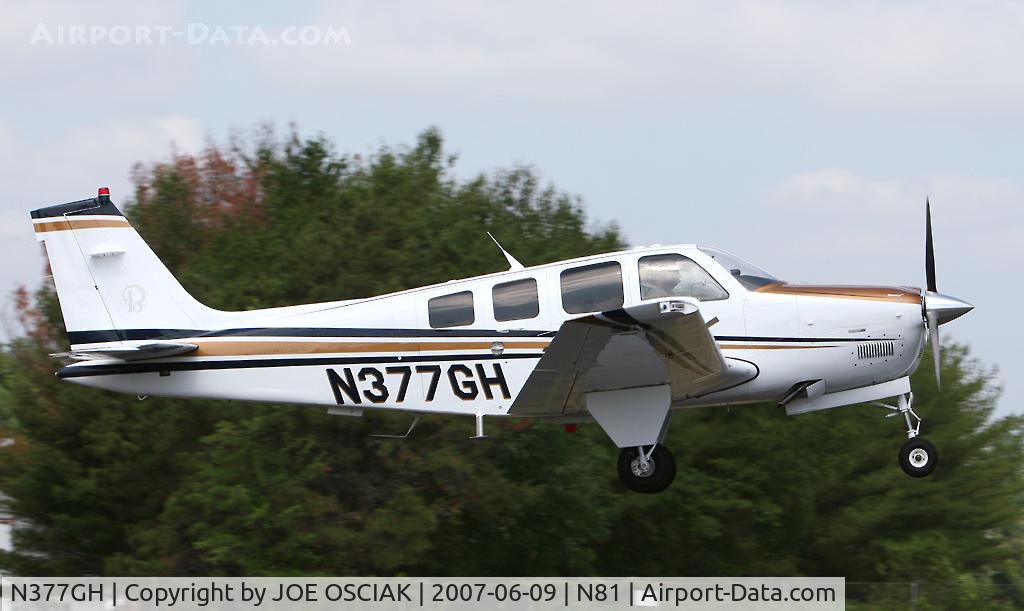 N377GH, Raytheon Aircraft Company G36 C/N E-3674, Leaving Hammonton
