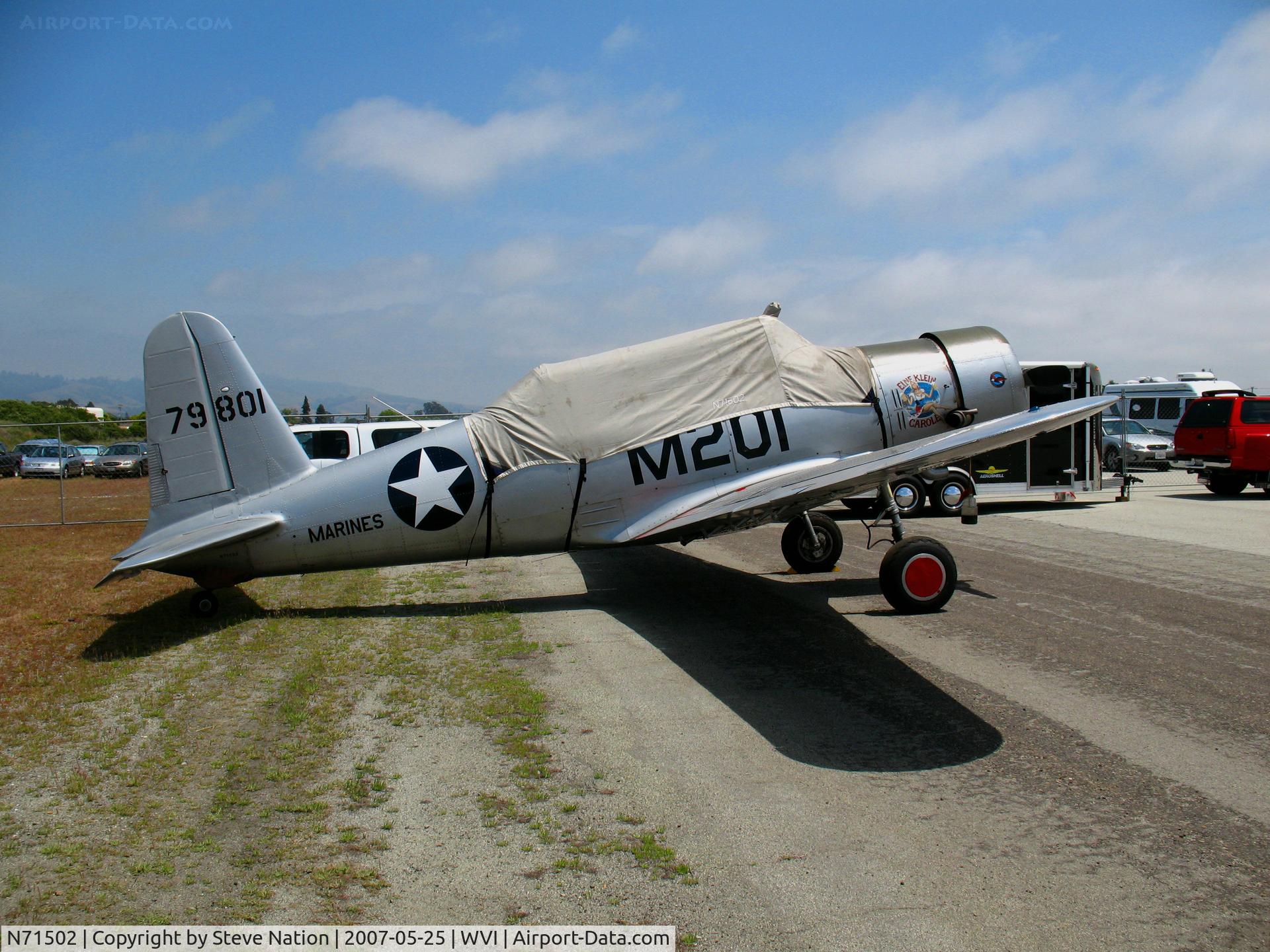 N71502, 1942 Consolidated Vultee BT-13B (SNV-2) C/N 79-801, 1942 Consolidated Vultee BT-13B (SNV-2) as BuAer 79801 Marines M201 @ Watsonville, CA airshow