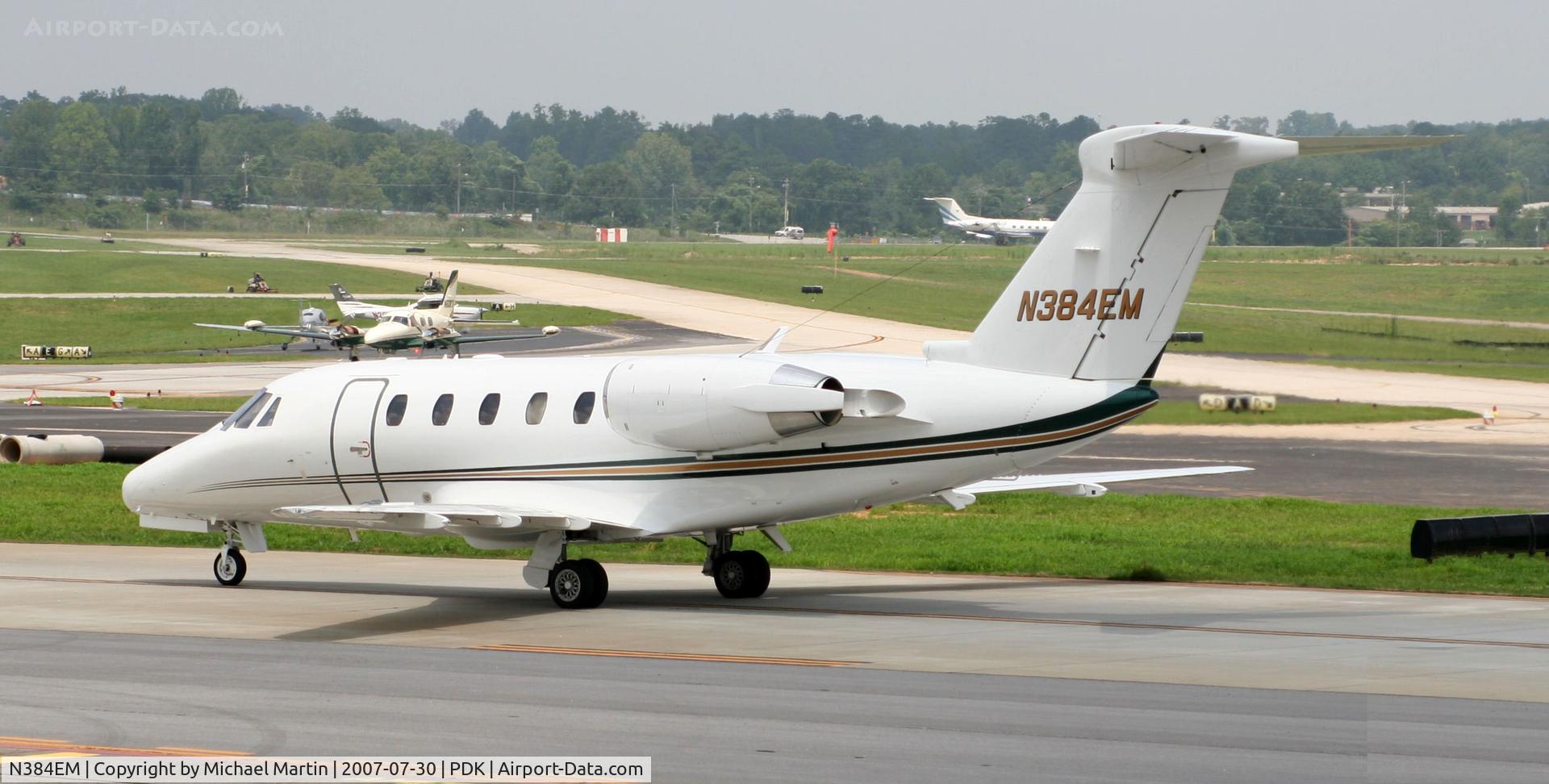 N384EM, 1987 Cessna 650 Citation III C/N 650-0144, Taxing to Epps Air Service