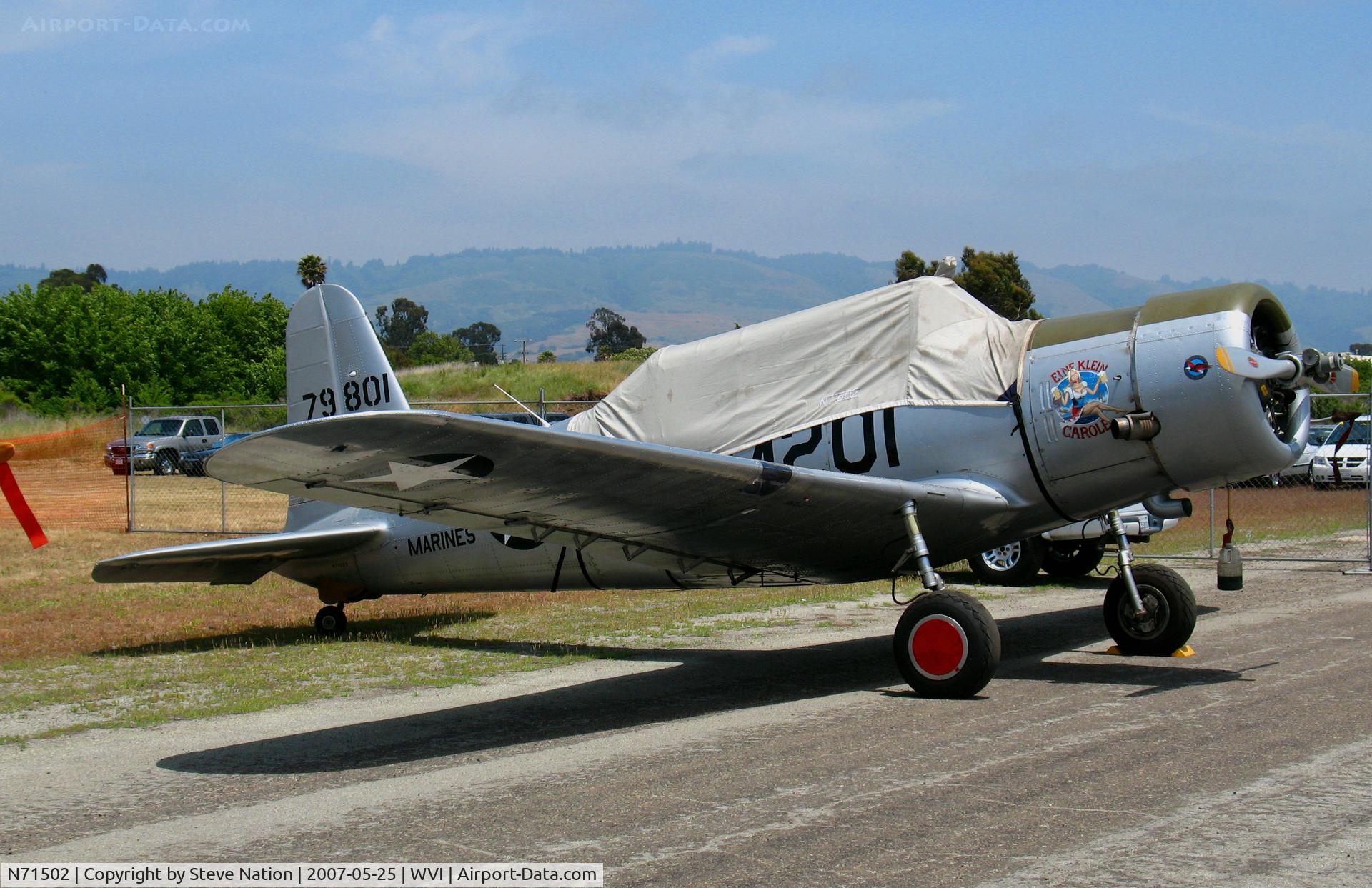 N71502, 1942 Consolidated Vultee BT-13B (SNV-2) C/N 79-801, 1942 Consolidated Vultee BT-13B (SNV-2) as BuAer 79801 Marines M201 @ Watsonville, CA airshow