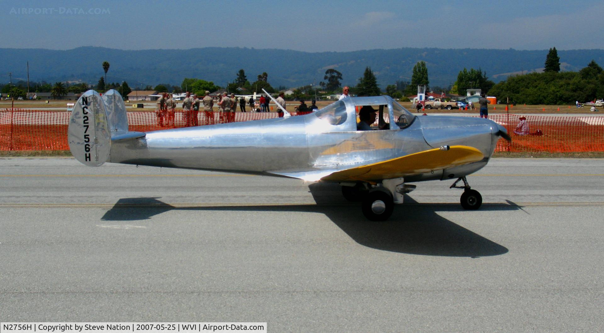 N2756H, 1946 Erco 415C Ercoupe C/N 3381, Mostly aluminum colored 1946 Ercoupe 415-C taxying 