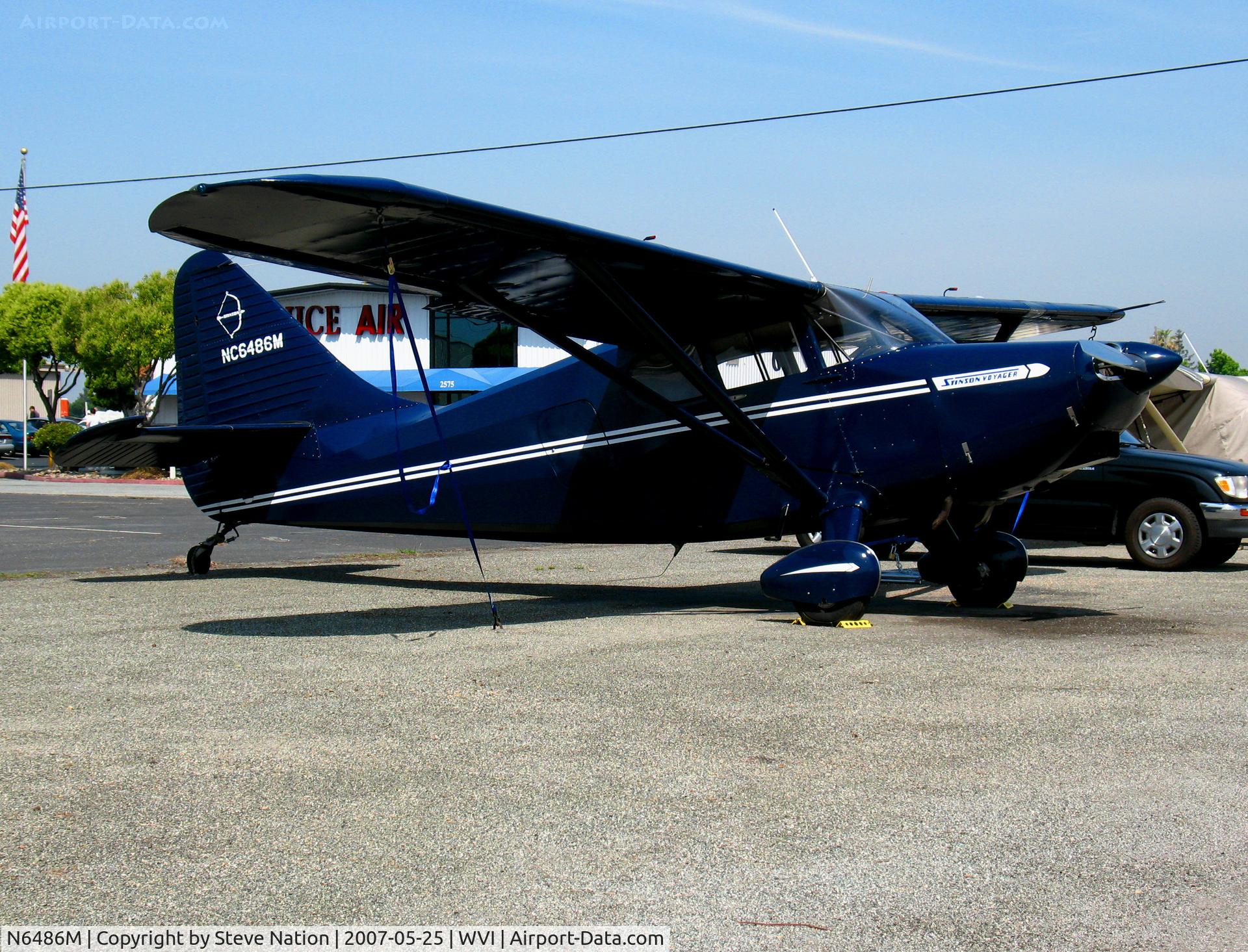 N6486M, 1949 Stinson 108-3 Voyager C/N 108-4486, Midnight blue 1949 Stinson 108-3  as 