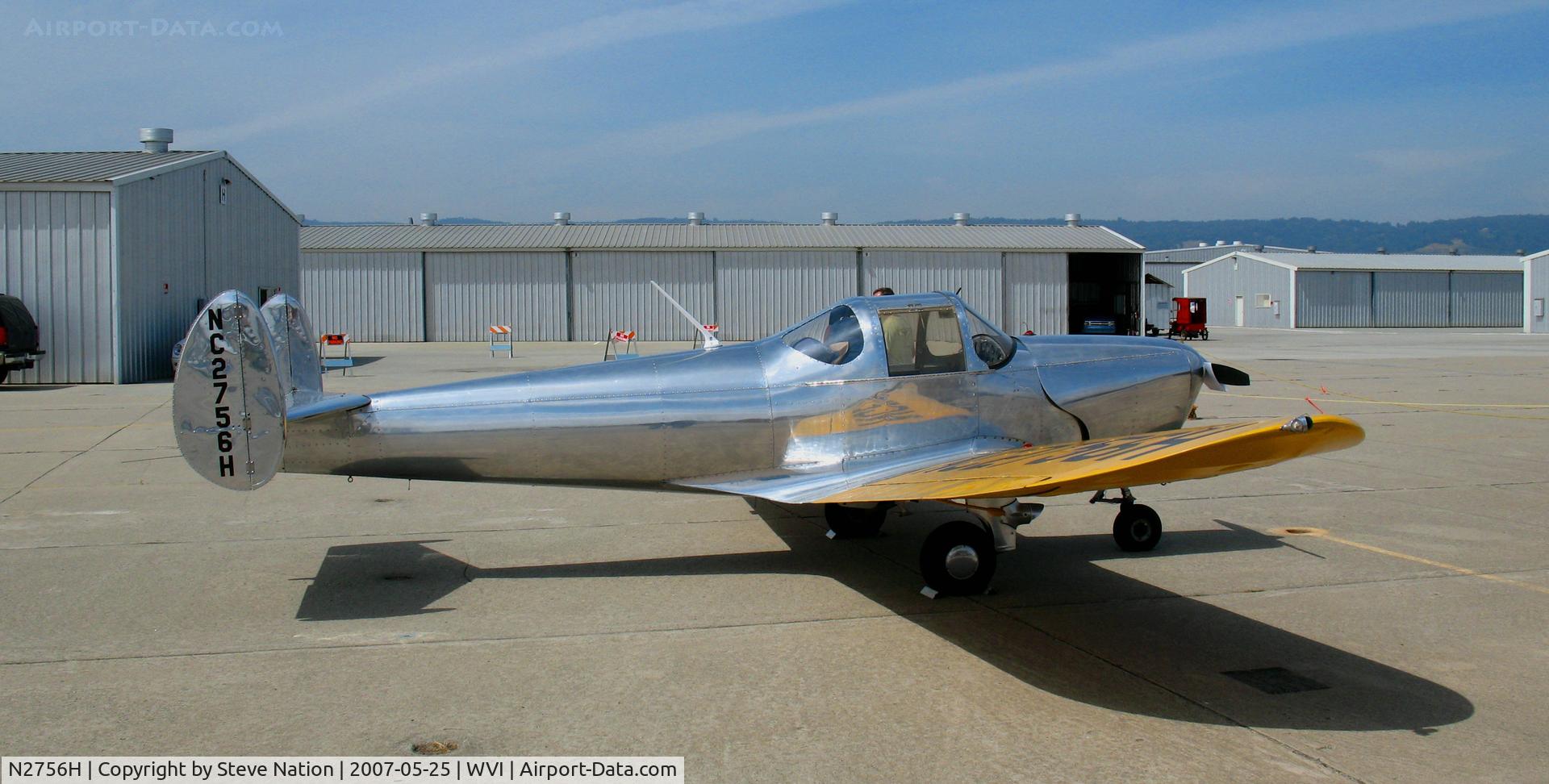 N2756H, 1946 Erco 415C Ercoupe C/N 3381, Mostly aluminum colored 1946 Ercoupe 415-C as 