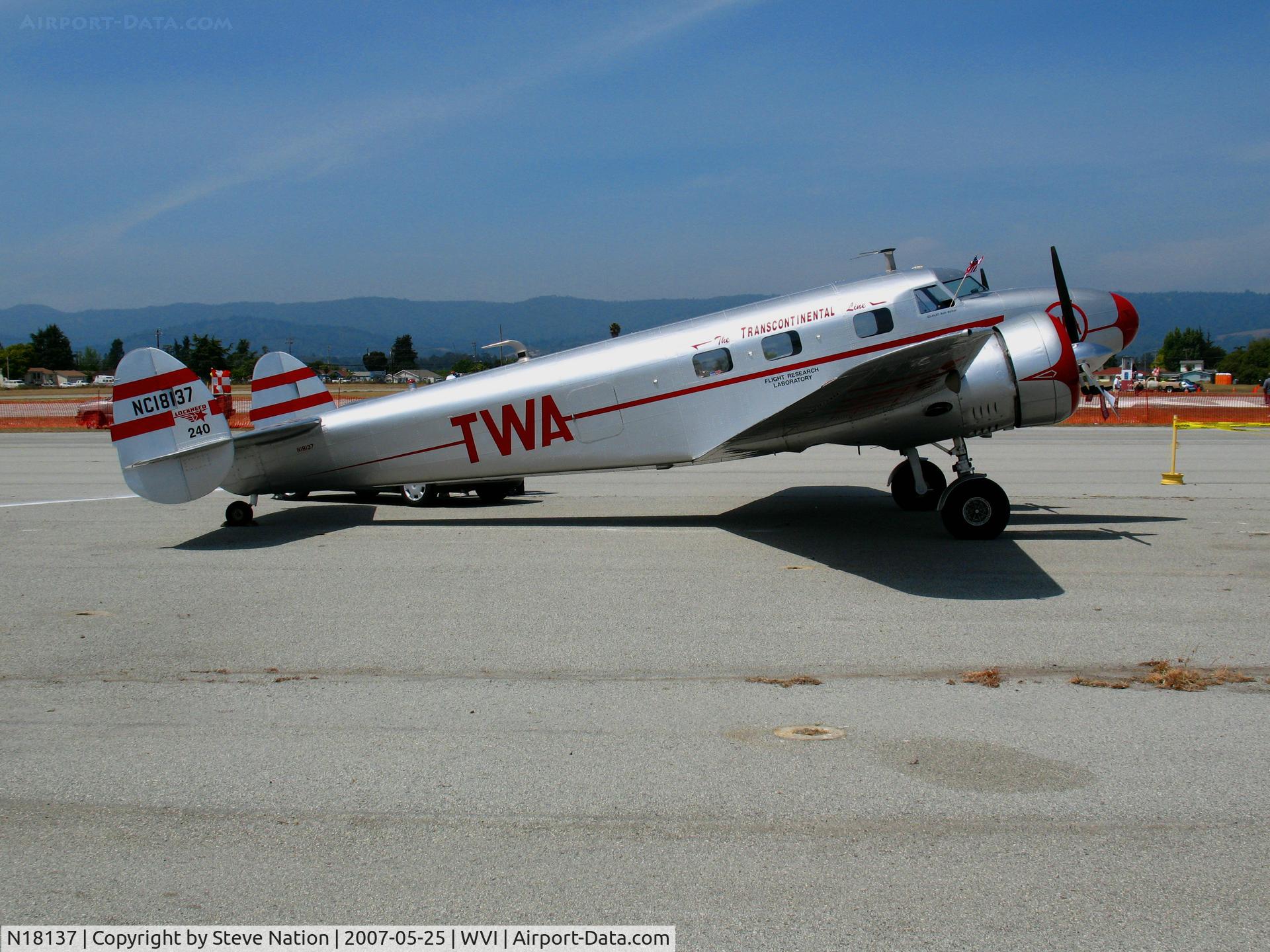 N18137, 1937 Lockheed 12A Electra Junior C/N 1229, Always a crowd pleaser TWA 1937 Lockheed 12A  as 