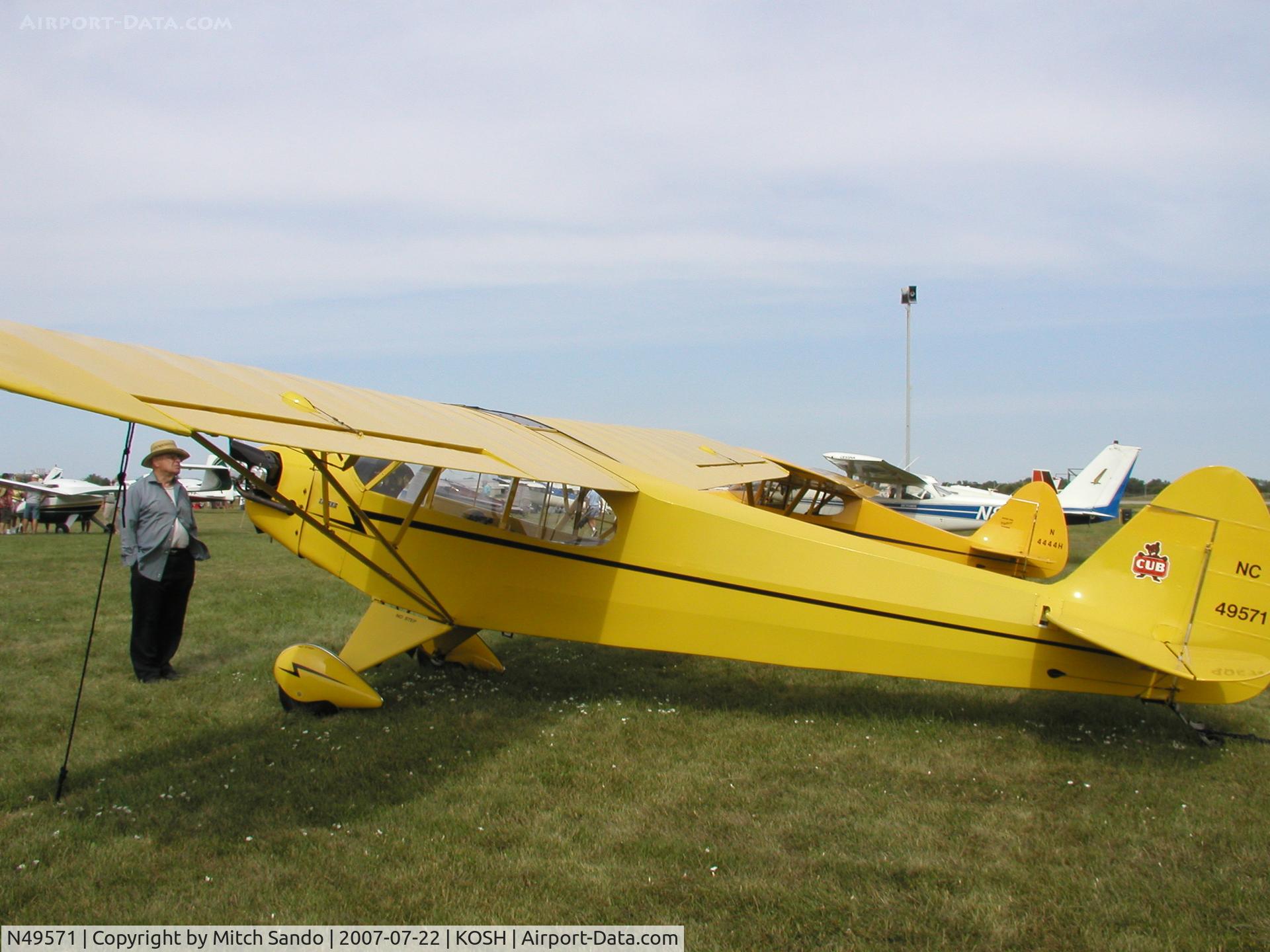 N49571, 1942 Piper J3C-65 Cub C/N 9927, EAA AirVenture 2007.