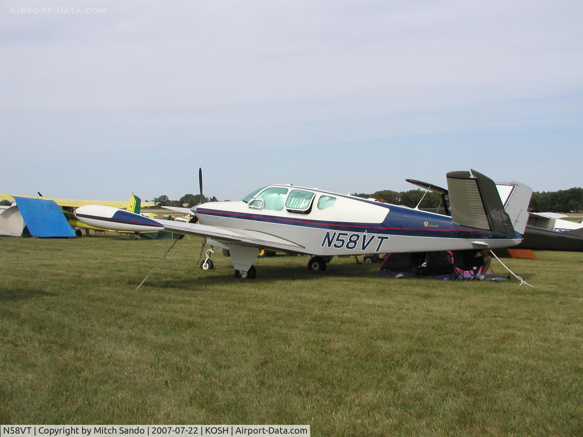 N58VT, 1958 Beech J35 Bonanza C/N D-5446, EAA AirVenture 2007.