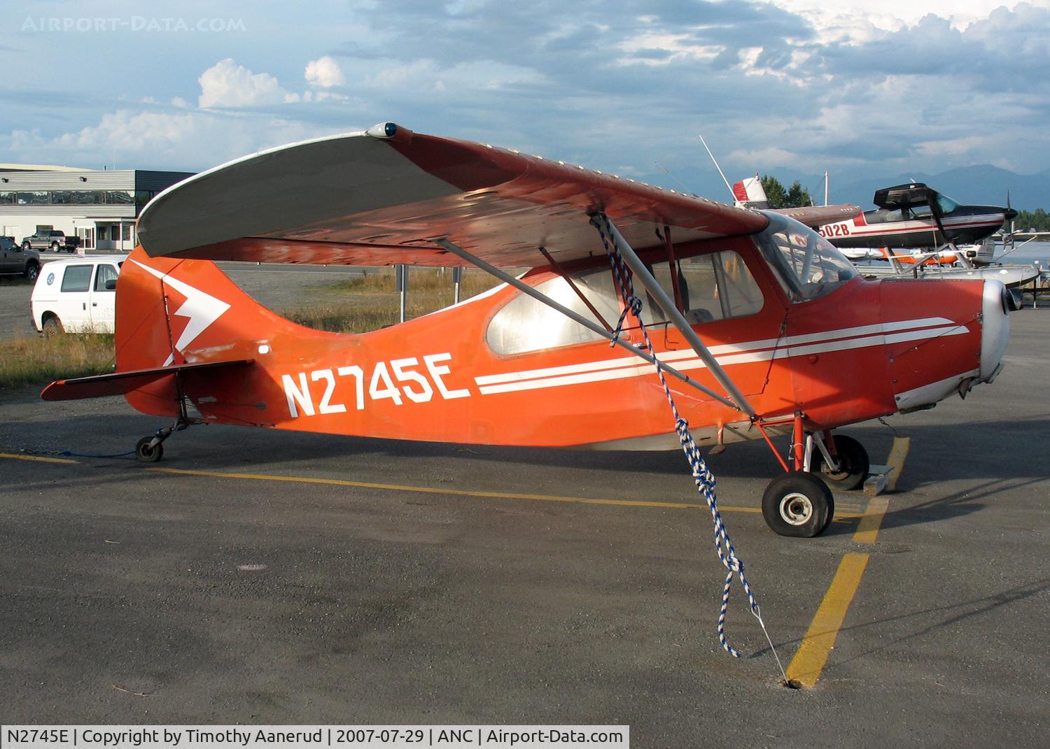 N2745E, 1946 Aeronca 7AC Champion C/N 7AC-6326, General Aviation Parking area at Anchorage International