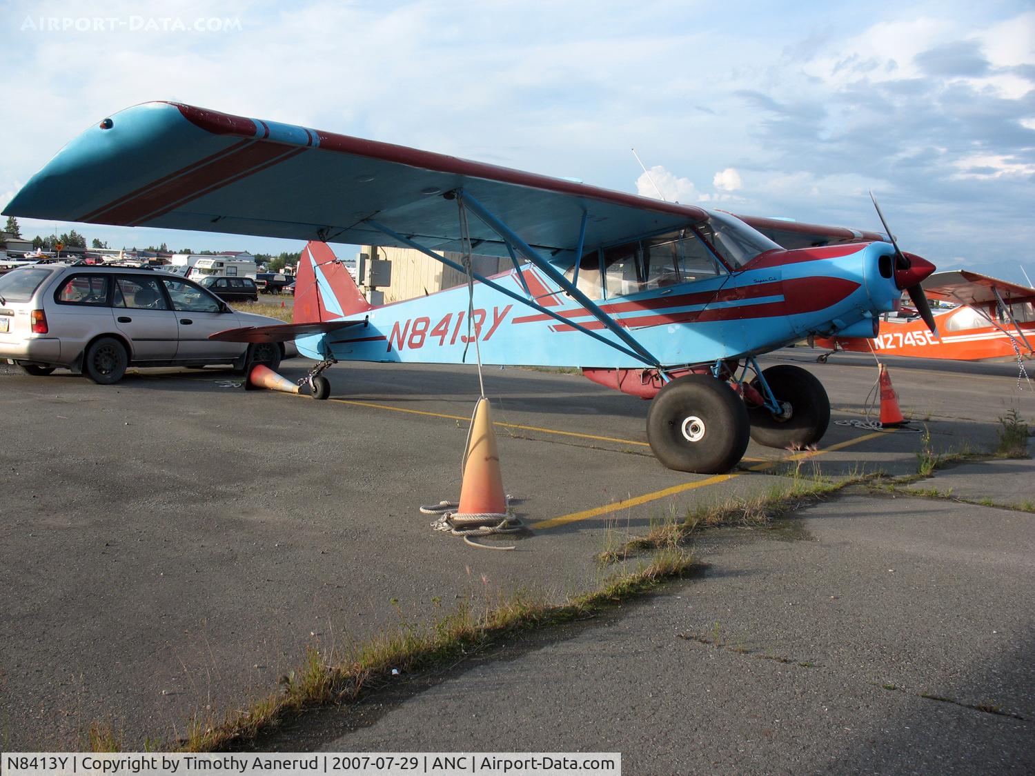 N8413Y, 1969 Piper PA-18-150 Super Cub C/N 18-8858, General Aviation Parking area at Anchorage International