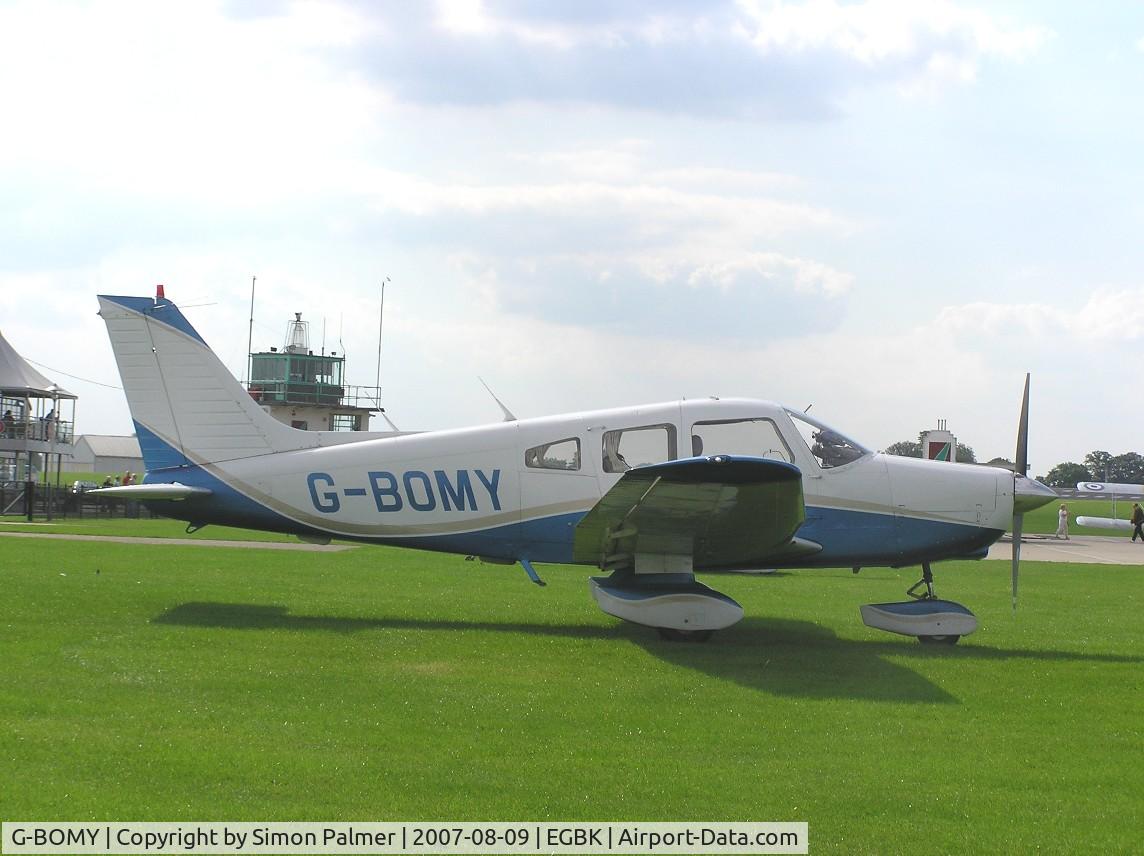 G-BOMY, 1982 Piper PA-28-161 Cherokee Warrior II C/N 28-8216049, PA-28 visiting Sywell
