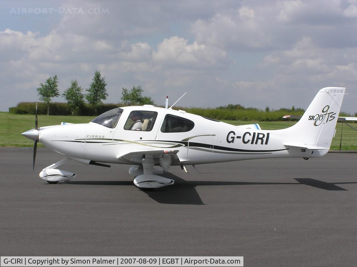 G-CIRI, 2007 Cirrus SR20 C/N 1791, A Cirrus SR20 based at Turweston taxies in
