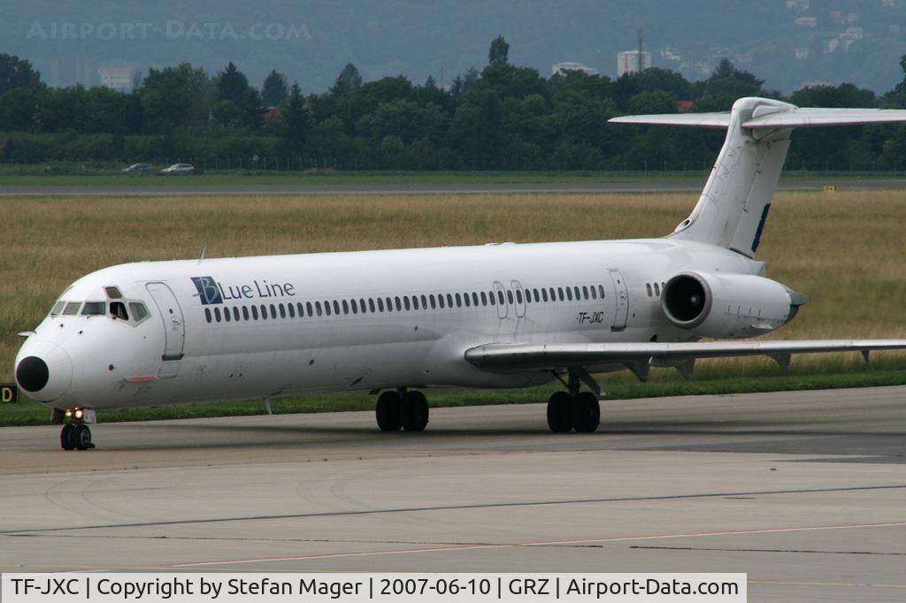 TF-JXC, 1989 McDonnell Douglas MD-83 (DC-9-83) C/N 49627, Blue Line MD-83