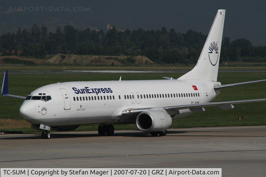 TC-SUM, 1999 Boeing 737-85F C/N 28826, Sun Express arrived from Bodrum