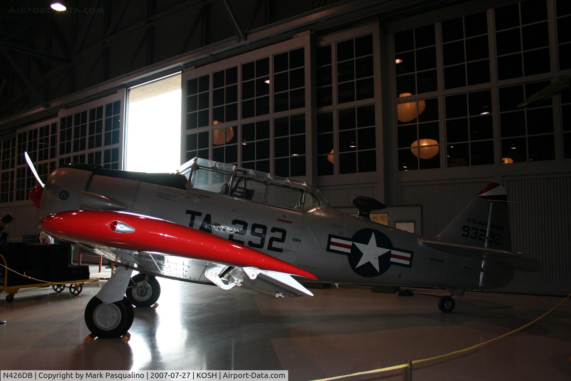 N426DB, 1958 North American AT-6G Texan C/N 168-394 (49-3292), North American AT-6G