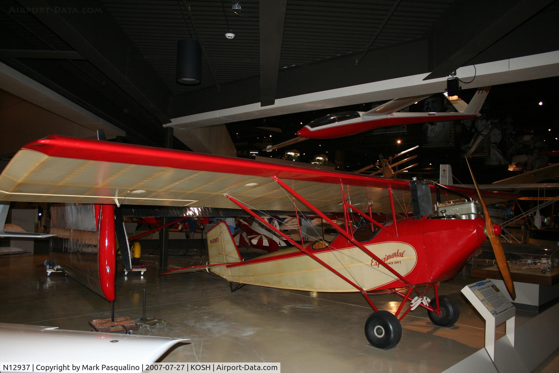 N12937, 1933 Pietenpol Air Camper C/N 1 (N12937), Pietenpol Air Camper