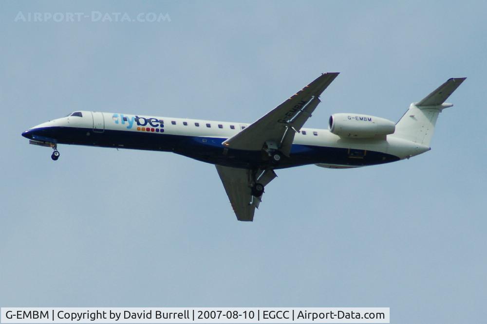 G-EMBM, 1999 Embraer EMB-145EU (ERJ-145EU) C/N 145196, Flybe - Landing