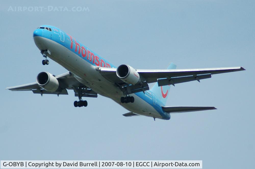 G-OBYB, 1996 Boeing 767-304/ER C/N 28040, Thomson - Landing
