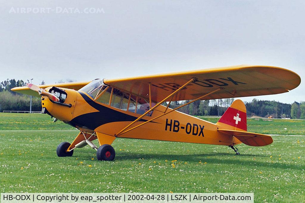HB-ODX, 1944 Piper L-4J Grasshopper (J3C-65D) C/N 13130, parked