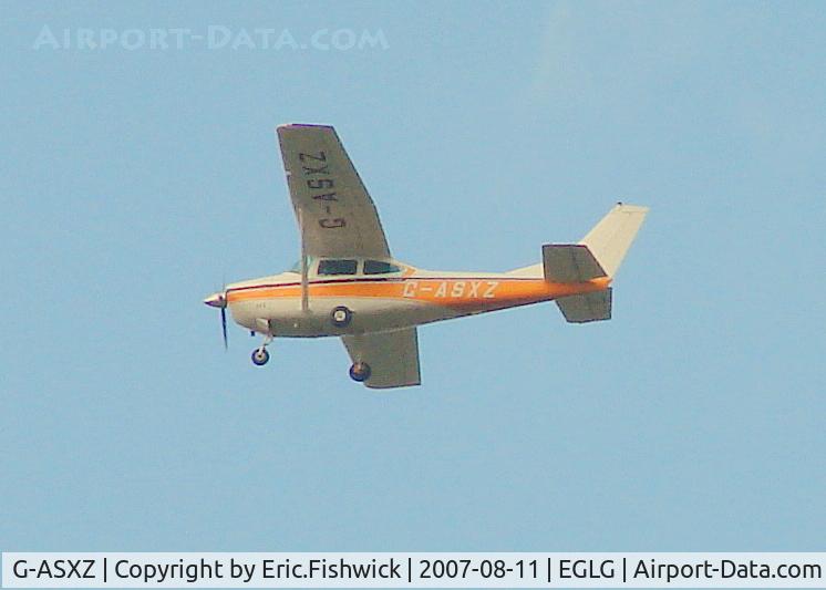 G-ASXZ, 1964 Cessna 182G Skylane C/N 182-55738, 4. G-ASXZ overflying house