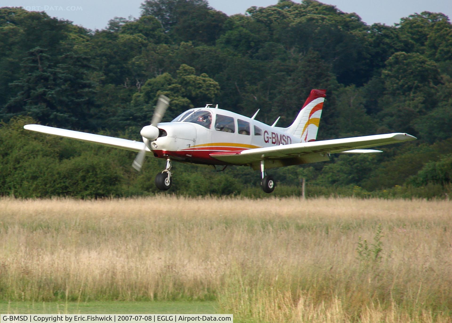 G-BMSD, 1976 Piper PA-28-181 Cherokee Archer II C/N 28-7690070, 43. G-BMSD at Panshanger Airfield.
